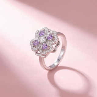 Fidget Amethyst Ring